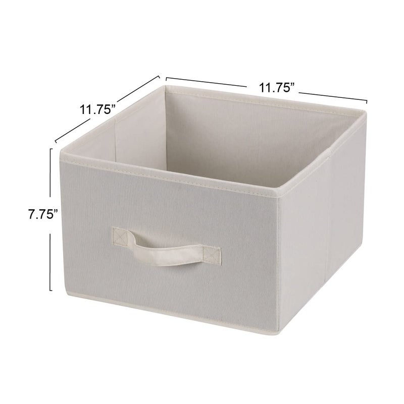 Household Essentials 311306 Set of 2 Drawers for Hanging Shelf Closet Organizers | Natural Canvas Fabric Bin with Handle - Image 4